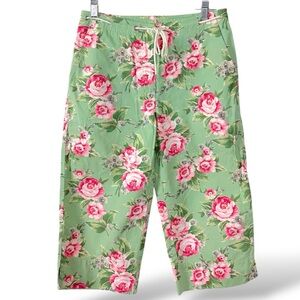 Vintage 90s Ralph Lauren Cottage Countryside Floral Garden Ankle Pants Size 8 P